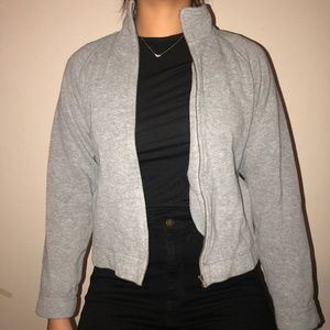 Grey Turtleneck Zip Up